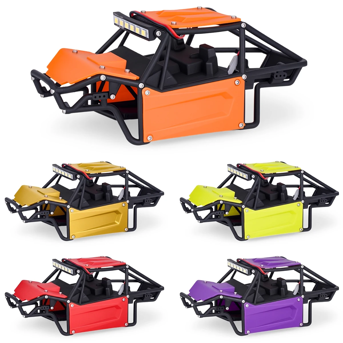 1/24 RC Crawler Nylon RC Roll Cage Body Shell for Axial SCX24 C10 JEEP JLU Bronco Robust Construction Chassis Kit Upgrade