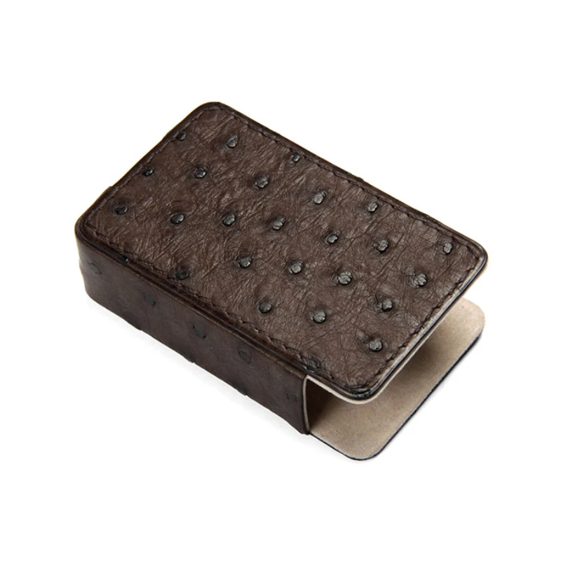 

Smoking Accessories Portable Travel Outdoor Cigarette Case Ostrich Skin Cigarette Holder Storage Box Leather Gift Set