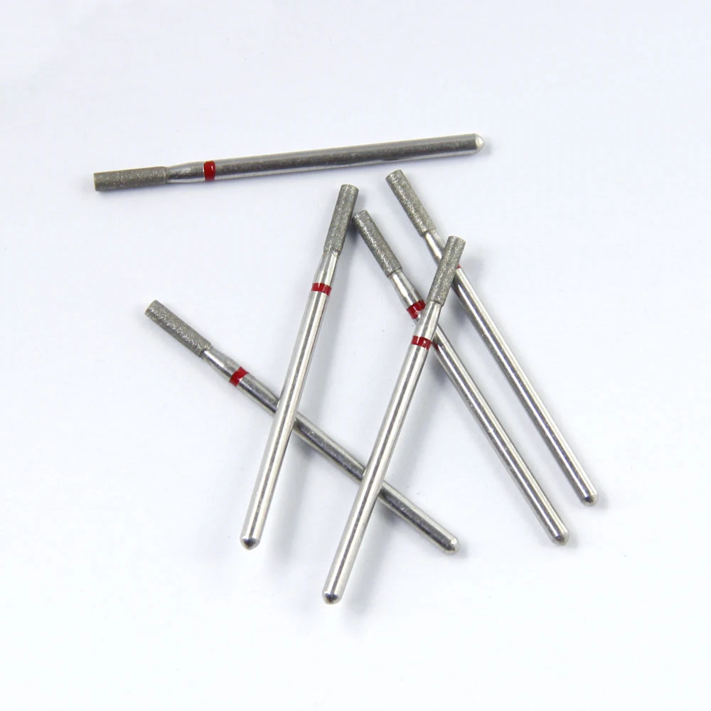 JNSUR 30 pcs/box Dental Diamond Technician Bur HP Red Circle Fine Grit Diamond Bur For Lab Use Dentistry Dentist Material