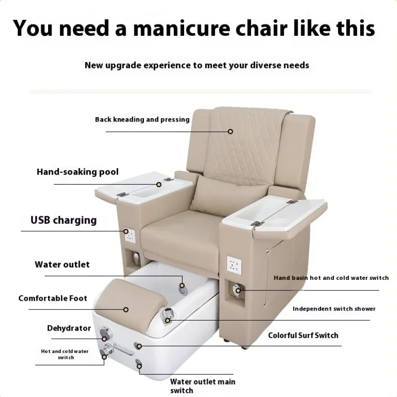 كرسي باديكير فاخر أريكة سبا كرسي بذراعين لتكنولوجيا الأظافر أثاث القدم تابوريتي باديكيرا سيلا كرسي جمالي احترافي قابل للطي #2