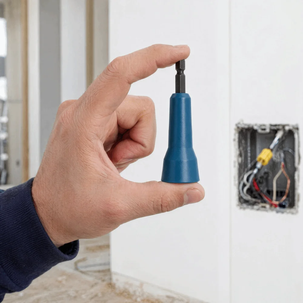 Universal 1/4in Chuck Wire Nut Twister Universal Design Wire Twisting Tool Blue/Black Wire Connector Driver Wire Connection