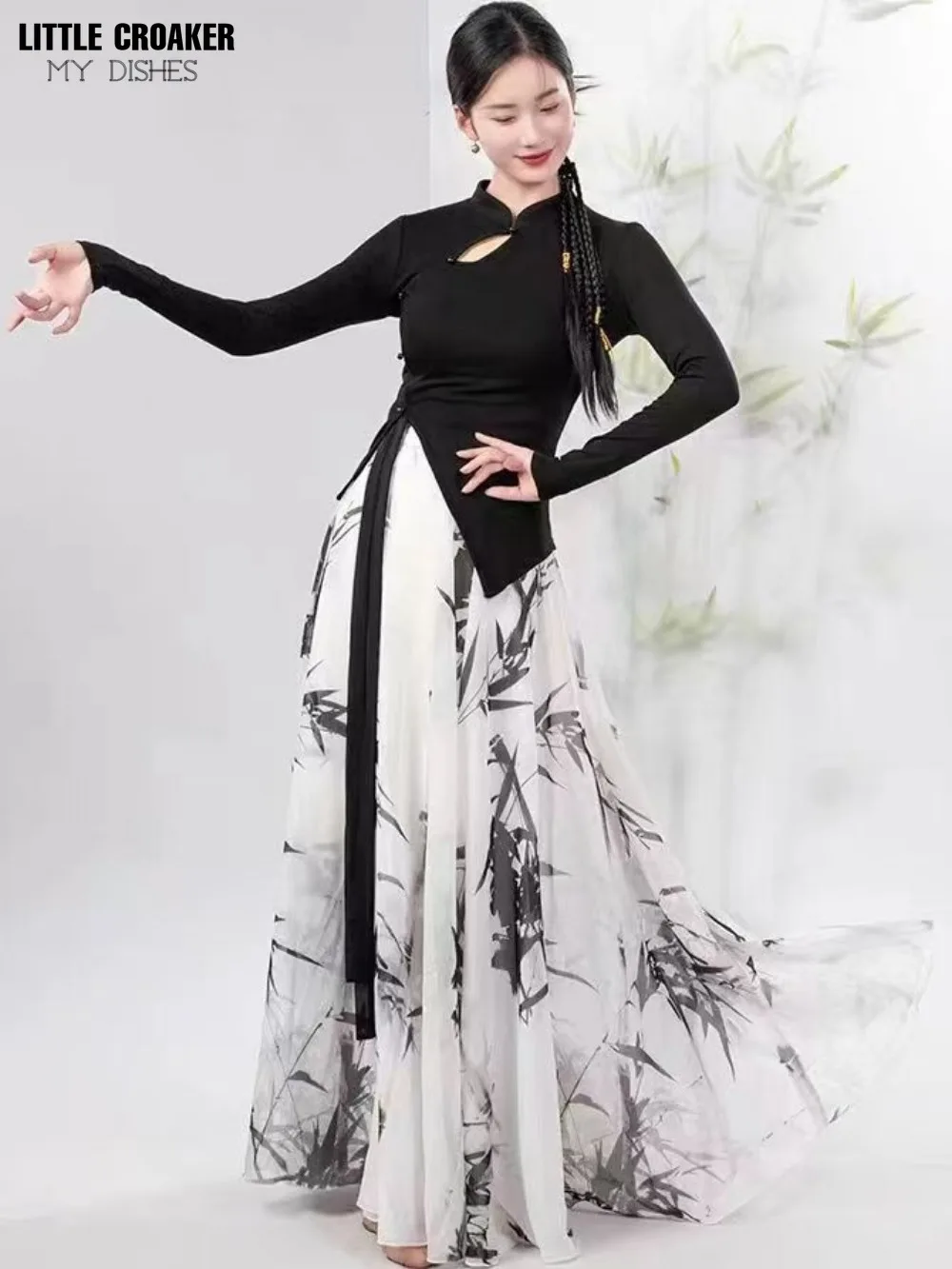 Dance Woman Chinese Top + Skirt Danse Folklorique Chinoise Dance Wear Woman Chinese Dresses for Dancing Parties Stage Costume