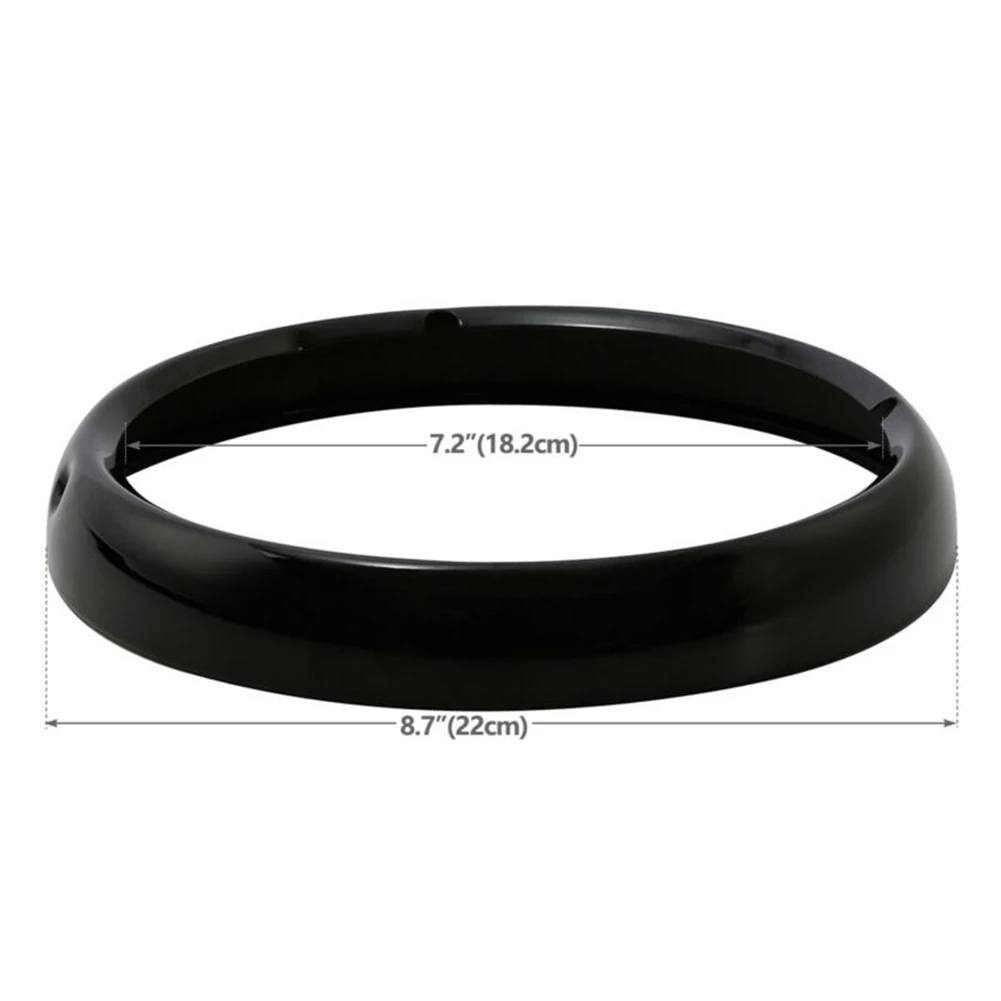 Motorcycle Black 7 inch Headlight Trim Ring for Touring Electra Glide Street Glide Road