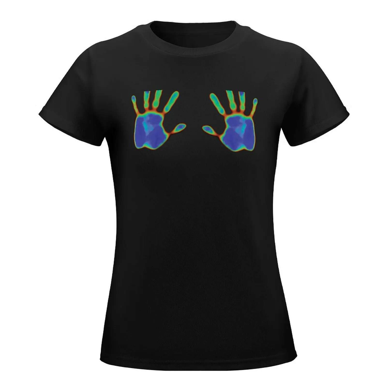 Thermal hands T-Shirt kawaii clothes Aesthetic clothing western t-shirt dress for Women