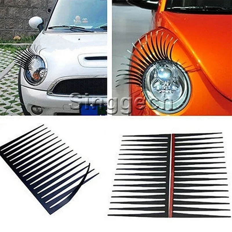 LENTAI dla BMW e46 e39 e90 e60 e36 f30 f10 Volkswagen polo golf 4 Fiat 500 punto 1 para 3D reflektor samochodowy sztuczna rzęsa naklejki — zdjęcie 6
