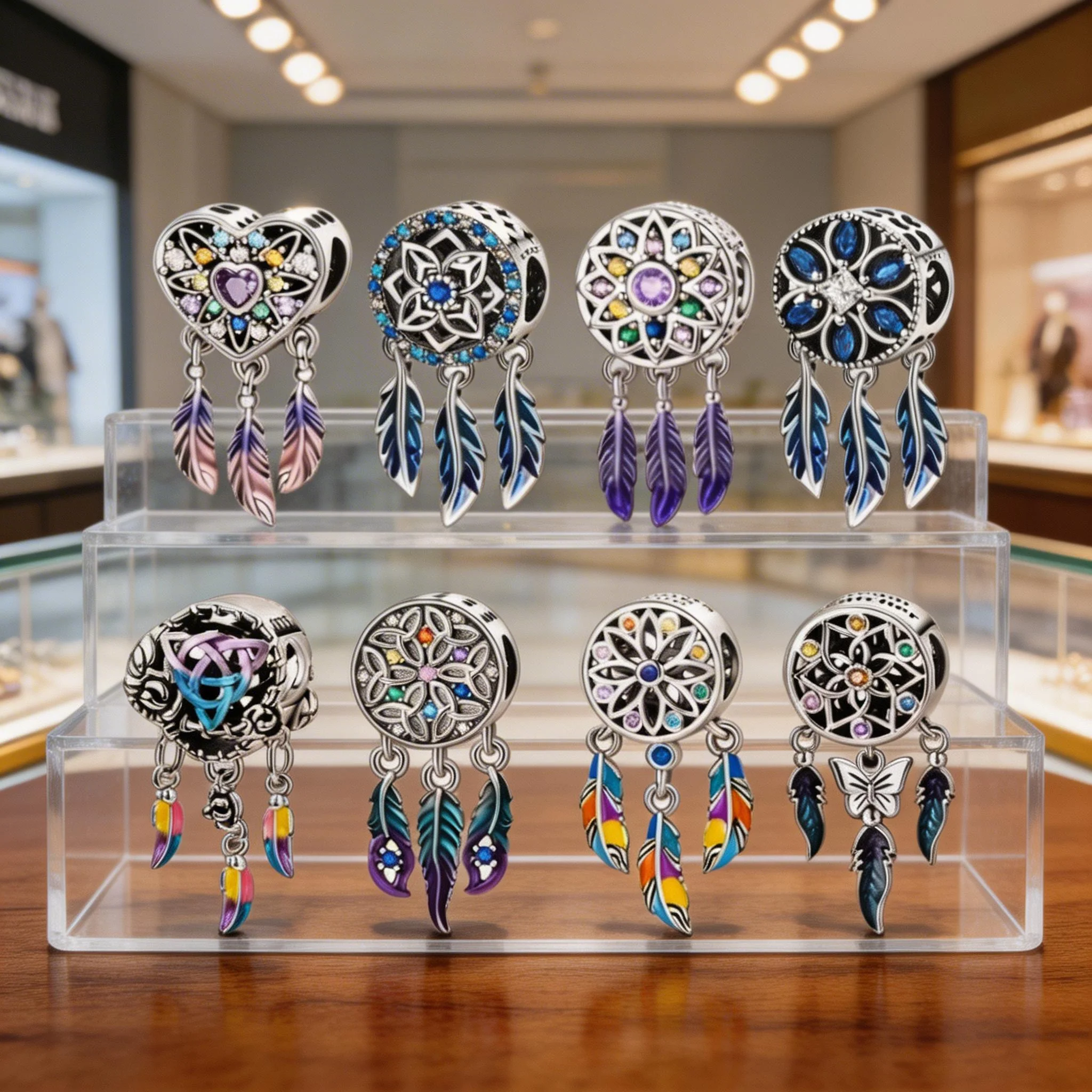 

Подвеска-талисман «Ловец снов» из стерлингового серебра 925 пробы с кубическим цирконием, подходит для браслетов и ожерелий своими руками, подарок для нее, Colgante Plata