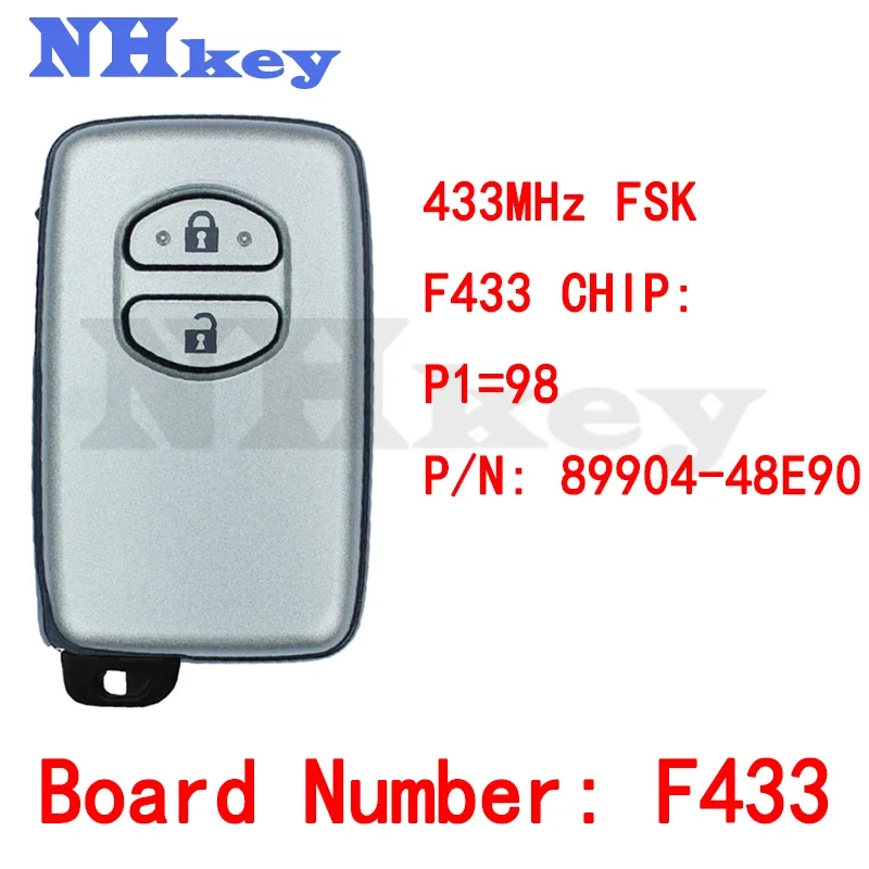 

NHKEY 89904-48E90 ID74-WD04 433 МГц FSK F433 Плата Smart Key для Landcruiser200 MDL B77EA после 2010 Highlander