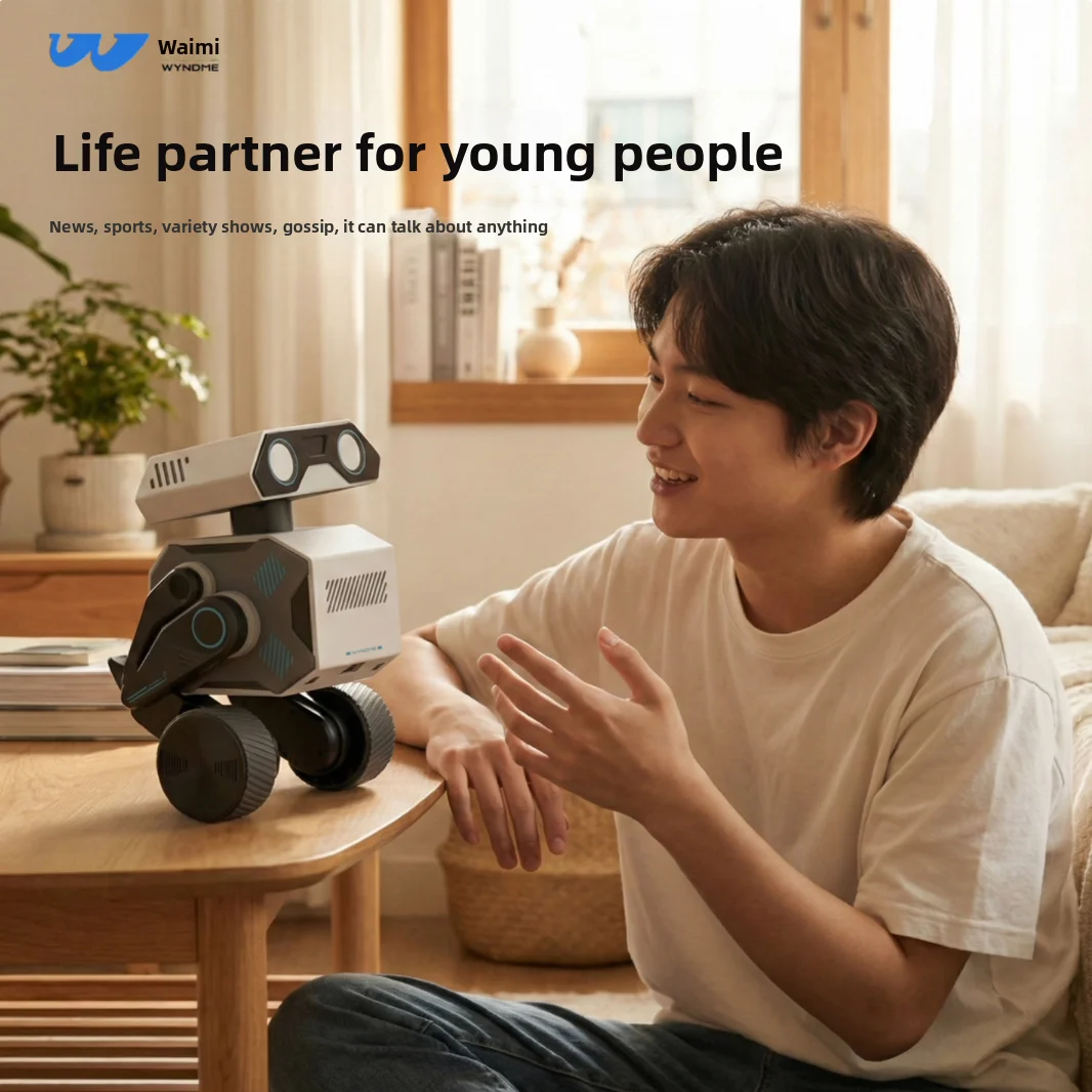 WYNDME 01 AI Companion Robot Intelligent Vision Voice Recognition Natural Conversation Auto Follow Long Term Memory Smart Pet