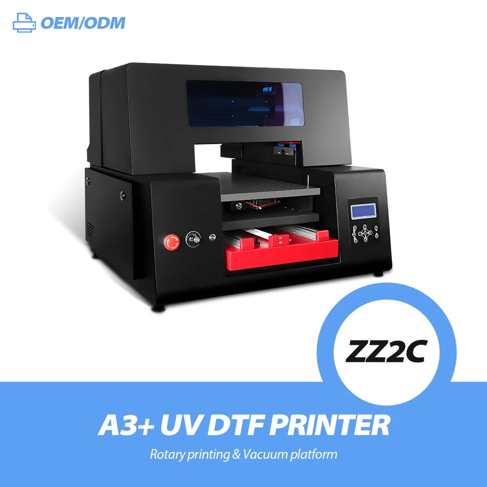 Refinecolor ZZ2C A3+ Glossy UV Printer Paired with 2PC Epson original F1080 nozzle For Varnish Print Manicure Sticker UV Printer