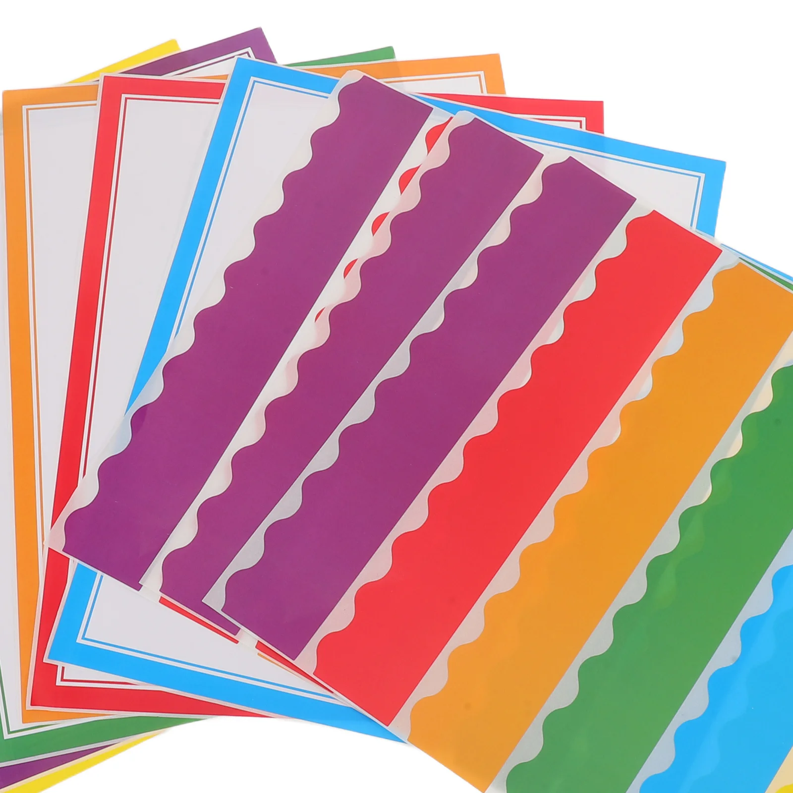 150 قطعة صدفي قوس قزح الحدود لوحة الإعلانات ورقة الكسوة لعرض الفصول الدراسية معرض العلوم مشروع لوحة للزينة لوازم