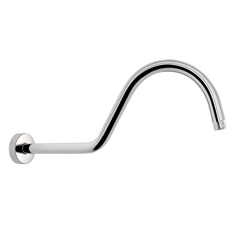 15 Inch Shower Head Extension Arm Steel Black S Shaped High Arc Gooseneck Long Showers Extender Pipe For bathroom Accessories