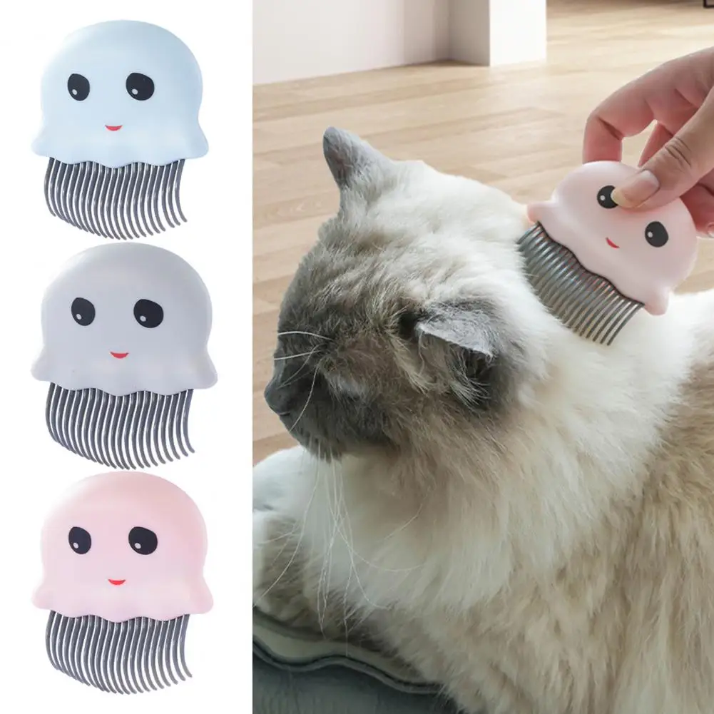 

Pet Comb Convenient Lovely Elastic Brush Teeth Hair Removal Jellyfish Shape Pet Cat Dog Hair Cleaning Tools Gadgets Daily Use