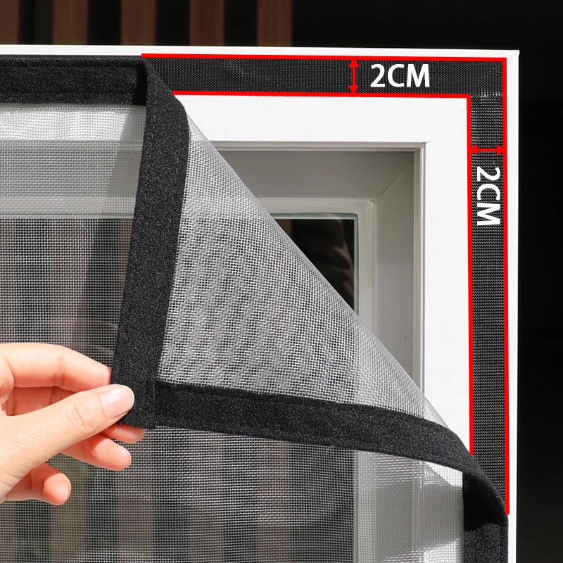 Mosquito & Insect-Proof Zippered Screen Door with Upgraded Durable Mesh–Lightweight Hook & Loop Installation,Breathable & Fresh