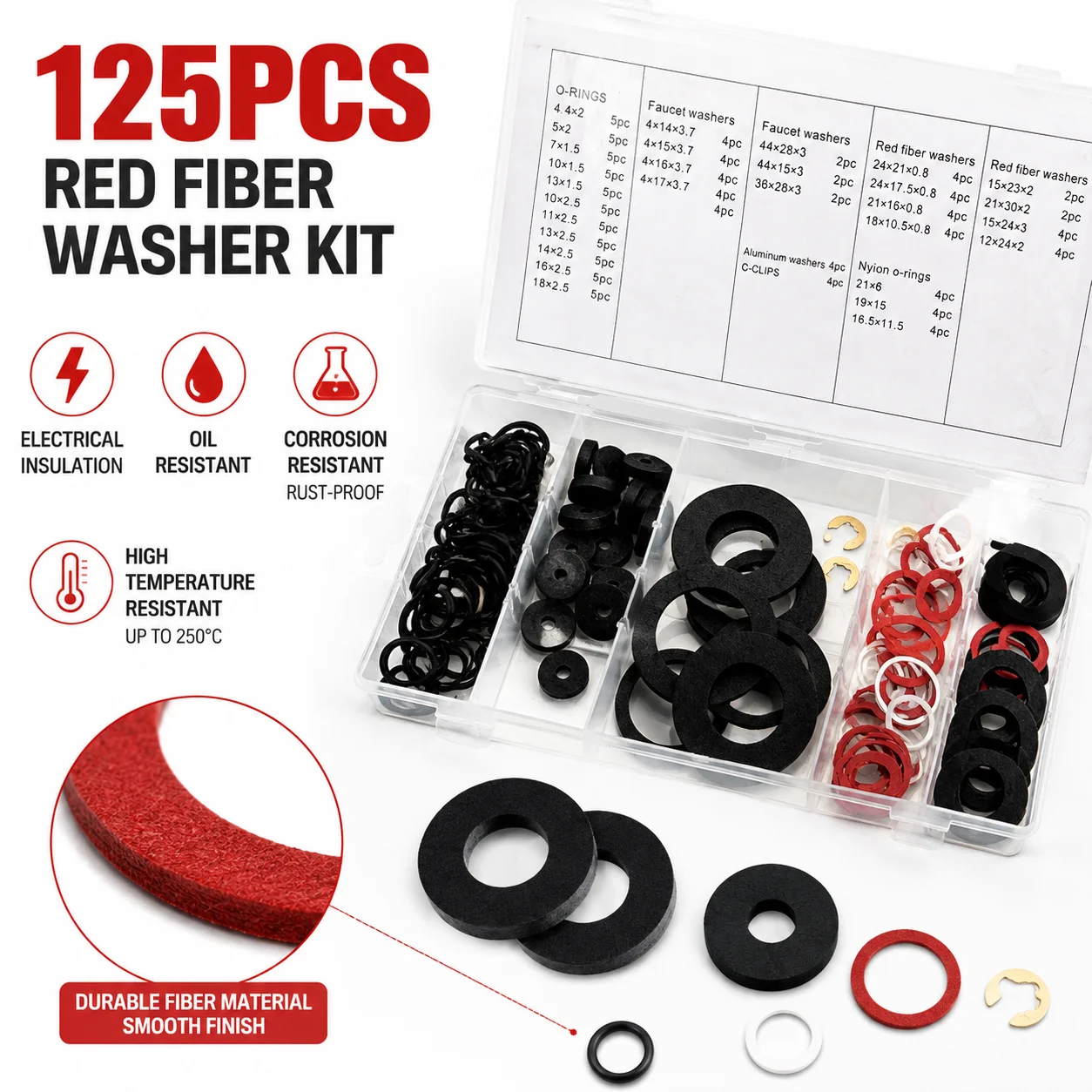 Multi Functional Gasket Series 125 Piece Sealing Gasket, Electrical Control Equipment Joint Insulation and Anti Slip Gasket