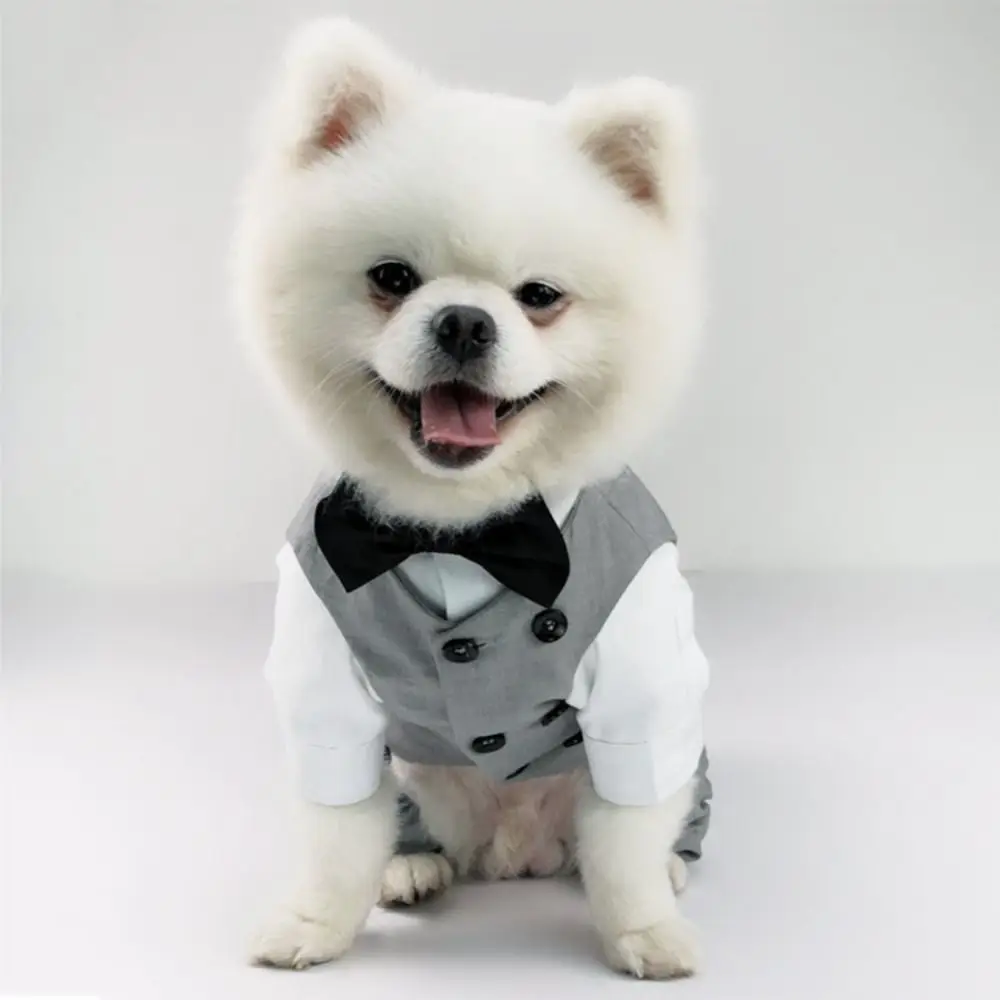 

Practical Creative Dog Wedding Suit Washable Soft Pet Formal Shirt Formal Gentleman Dog Puppy Costume Cosplay