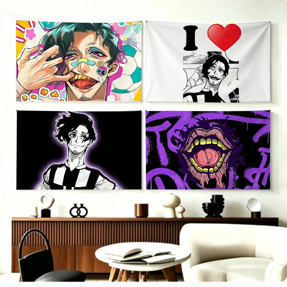 Ubers Team Core PlayerAnime IP Don Lorenzo   Flags Wall Hanging Background Art Banner for Bedroom Home Outdoor Decor