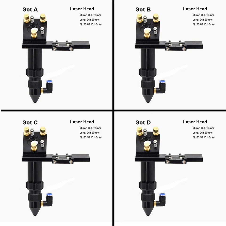 CO2 Laser Head Reflect Mirror Focus Lens Integrative Mount Holder for DIY Laser Engraver Cutter