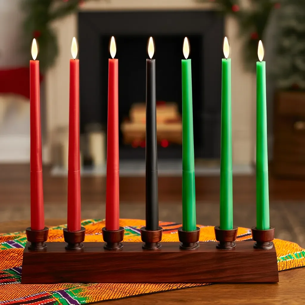 6pcs-led-metallic-taper-candles-with-remote-control-green-red-black-for-christmas-holiday-and-church-wreath-decor