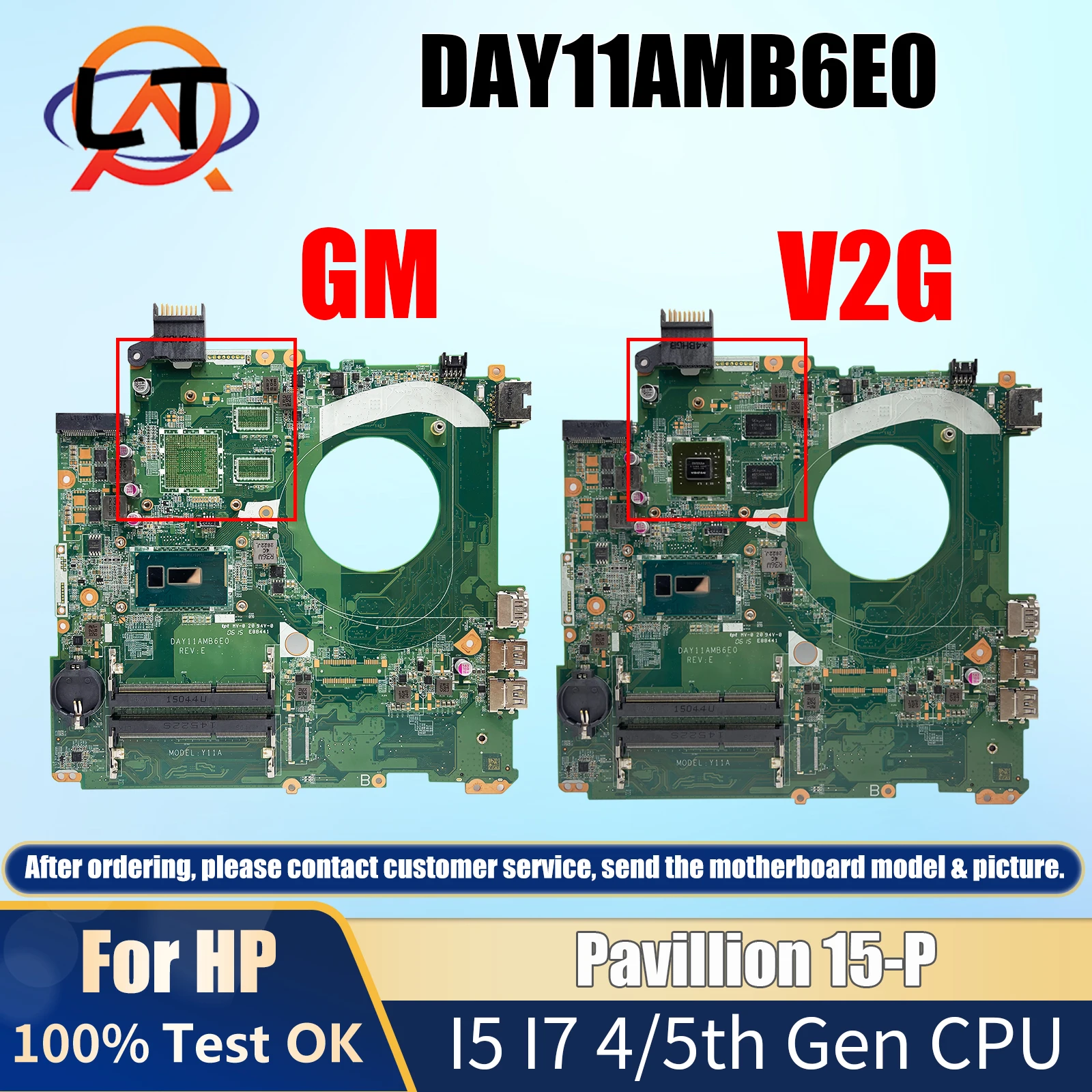 For HP Pavillion 15-P DAY11AMB6E0 Laptop Motherboard 787744-501 I7-5500U I7-4510U Mainboard fully test