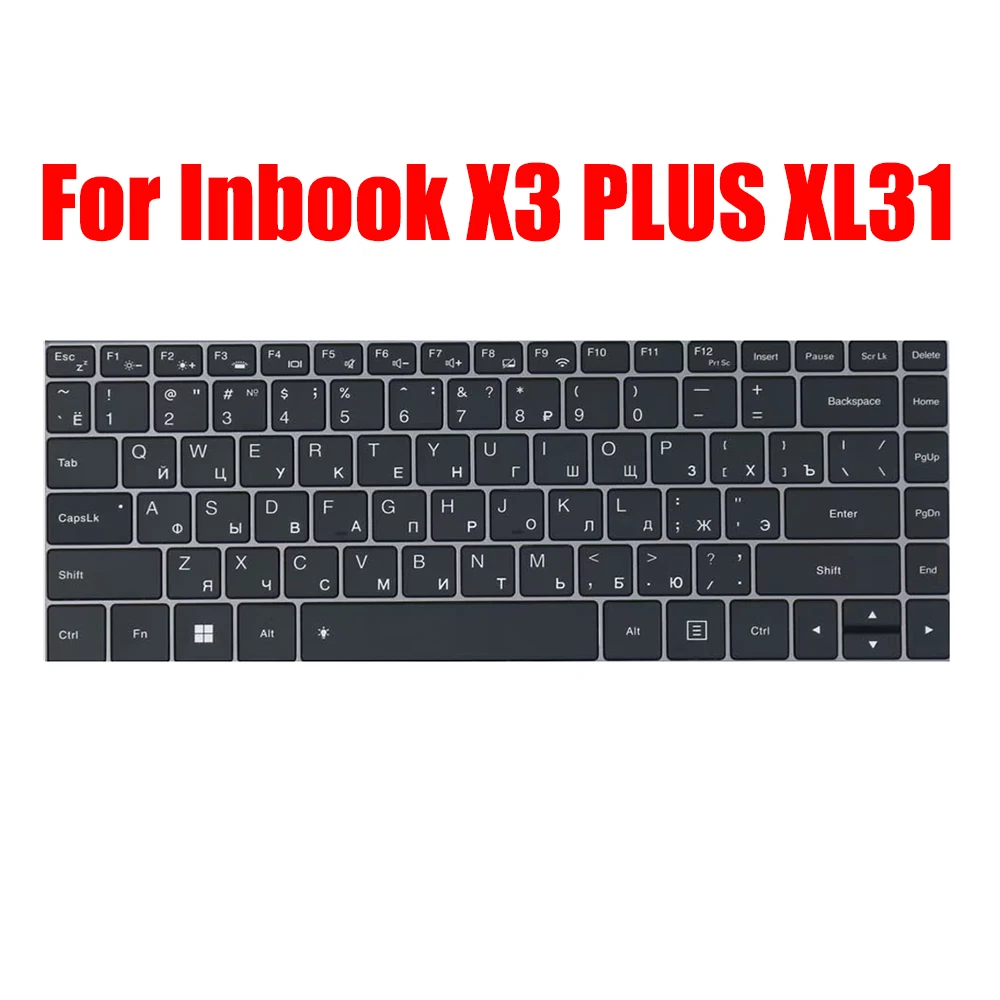 

Laptop Keyboard For Infinix For Inbook X3 PLUS XL31 English US Russia RU Black With Backlit New