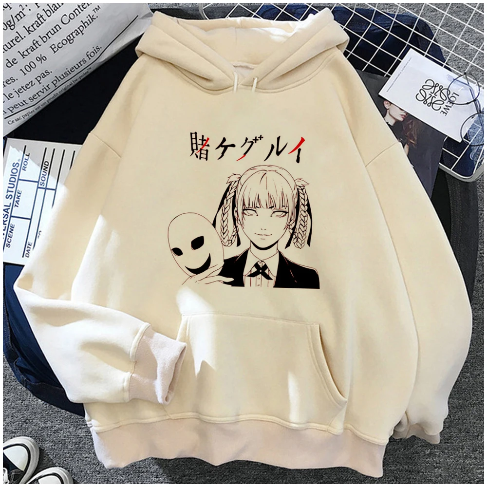 

Kakegurui hoodies women long sleeve top gothic sweat y2k Hood women graphic Pullover