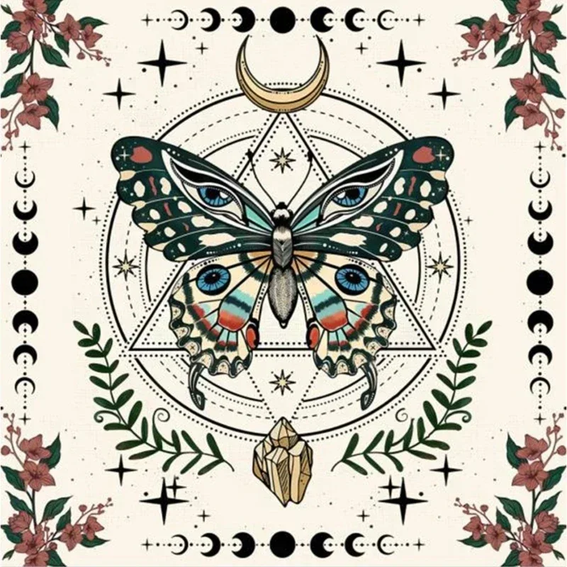 Square Shape Pendulum Divination Altar Tablecloth Board Game Card Pad Runes Table Cloth Metaphysical Board Game Mat