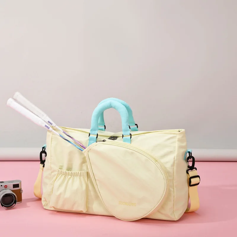 36-55L Badminton Tennis Racket Bag Women Fitness Bag Wet and Dry Separation Handheld Crossbody Single-Shoulder Travel Bag