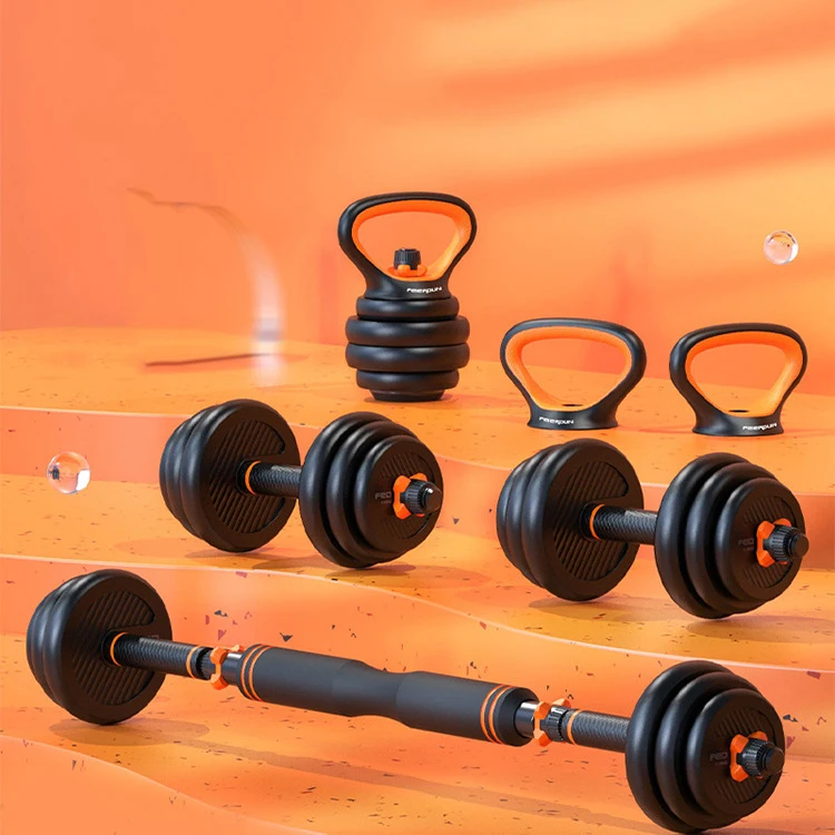 Nuovo popolare 6-in-1 manubri regolabili bilanciere kettlebell set push-up esercizio fitness kettlebell attrezzature per il fitness