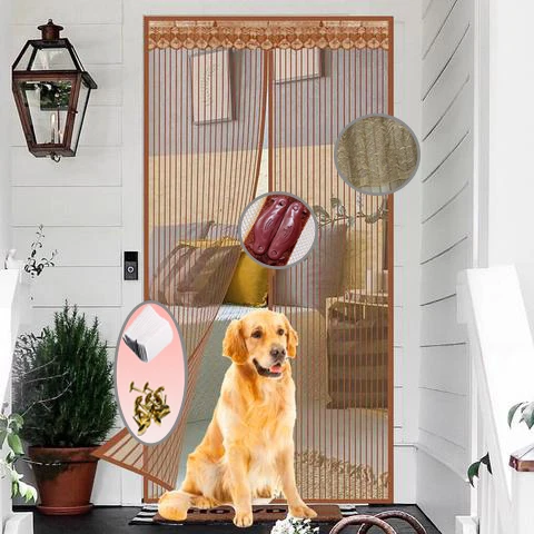 Summer Household Anti-Mosquito Mesh Door Curtain, Thickened & Dense Mesh, Partition Curtain for Kitchen Entryway