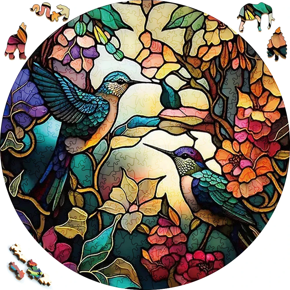 Wooden Puzzle Mandala Butterfly Jigsaw Puzzles For Kids Surprise Toys Creative Games Round Shaped Wood Puzzle With Educational