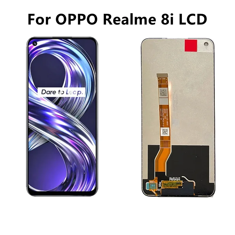 6.6\'\'Original For OPPO Realme 8i LCD Display WIth Frame 10 Touch Screen Digitizer Assembly  For Realme8i RMX3151 LCD Replacement