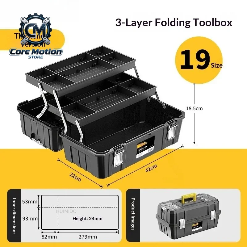 Tool Organizer Heavy Duty Portable Toolbox Rolling Lockable Metal Tool Chest Tool Storage Garage Workshop Mechanic Electrician