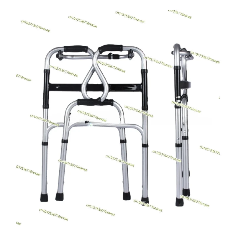 Applicable to Foldable Portable Aluminum Adults Seniors Walking Aids Upright Roller Walker with Seat