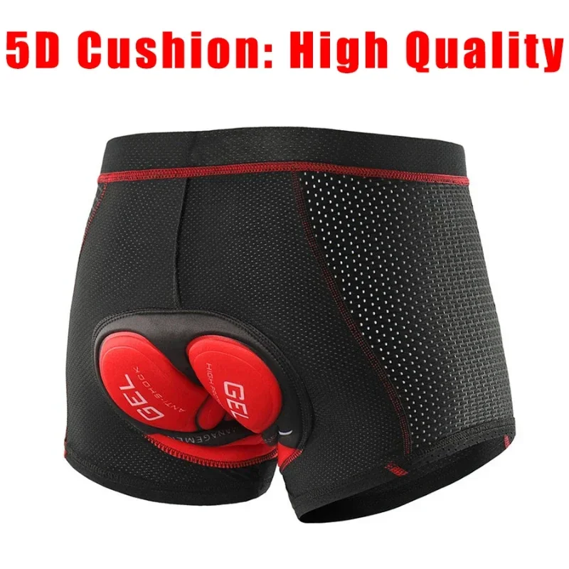 Breathable Cycling Shorts Cycling Underwear 5D Gel Pad Shockproof Bicycle Underpant MTB Road Bike Underwear Man Shorts