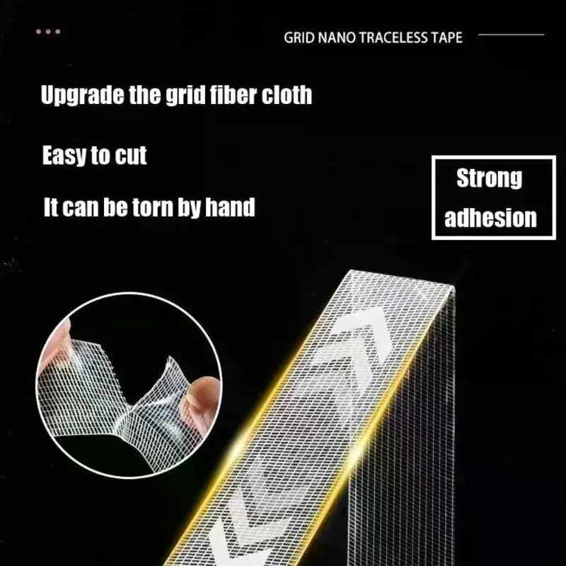 Enhanced 1-meter Nano Tape – Super Strong Transparent Multi-functional Tape. Reusable, Ideal For Wall Mounting And Item Organiz