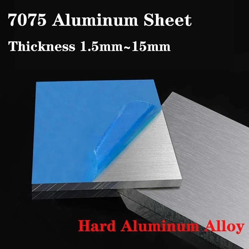 7075 Aluminum Sheet Flat Plate Thickness 1.5mm~15mm Aviation Aluminum T6 Metal Board Thin Sheet Super Hard Aluminum Alloy Block