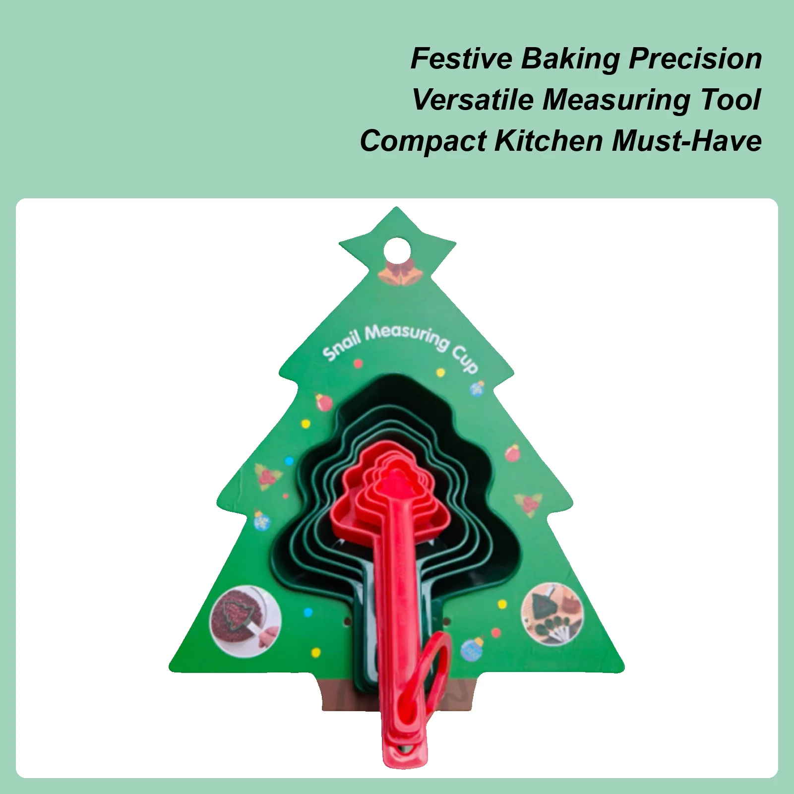 

8 шт., рождественские мерные стаканчики, точные совки, набор мерных ложек и чашек для домашнего приготовления, квартиры, дома, еды