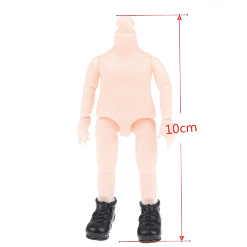 New Edition 9.5CM Dolls Body Movable Jointed for 1/12 Doll Toy Nude Body Doll Accessories