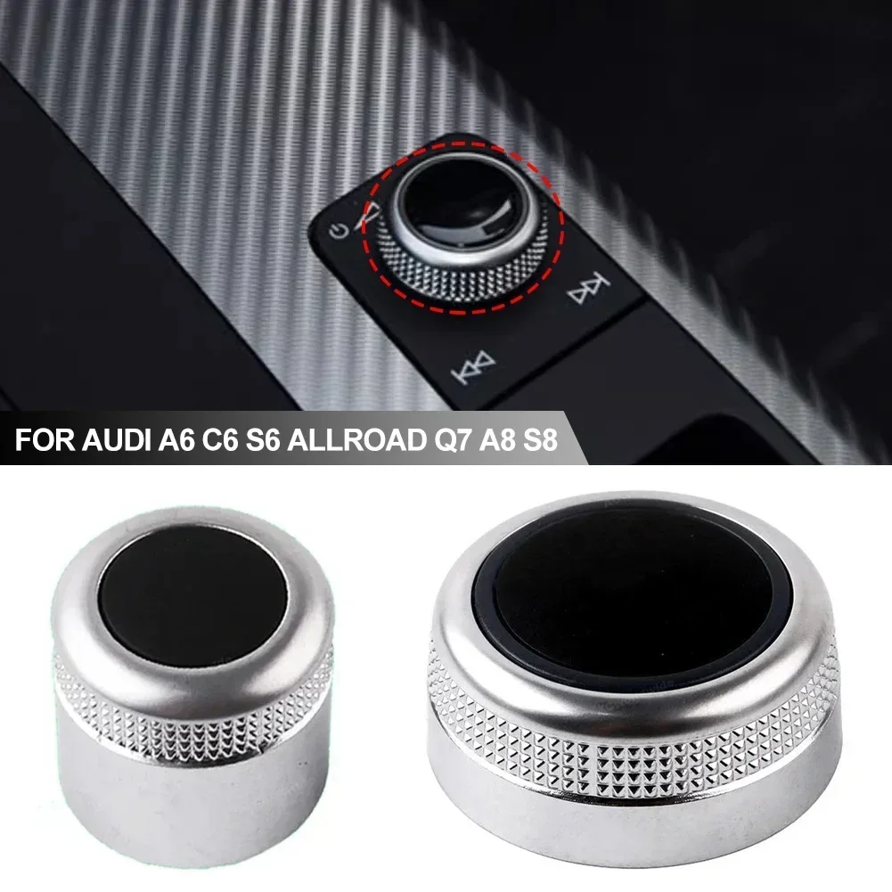 Multimedia MMI Volume Knob Rotary Button Switch Setting Navigation Main Menu Switch Cover For Audi A6 C6 S6 Allroad Q7 A8 S8