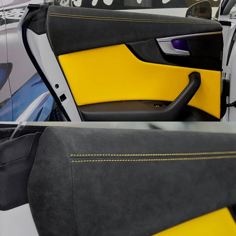 

Custom Car Doors Panel Upper Cover Real in Alcantara for Audi A5 2017-2021 Protective Covers Car-styling Auto Modification