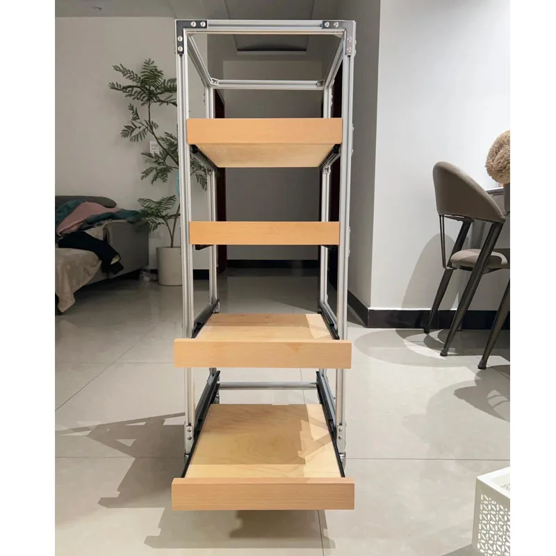 Multifunctional lockers Multi-layer floor-to-ceiling household kitchen shelves Vegetable storage baskets