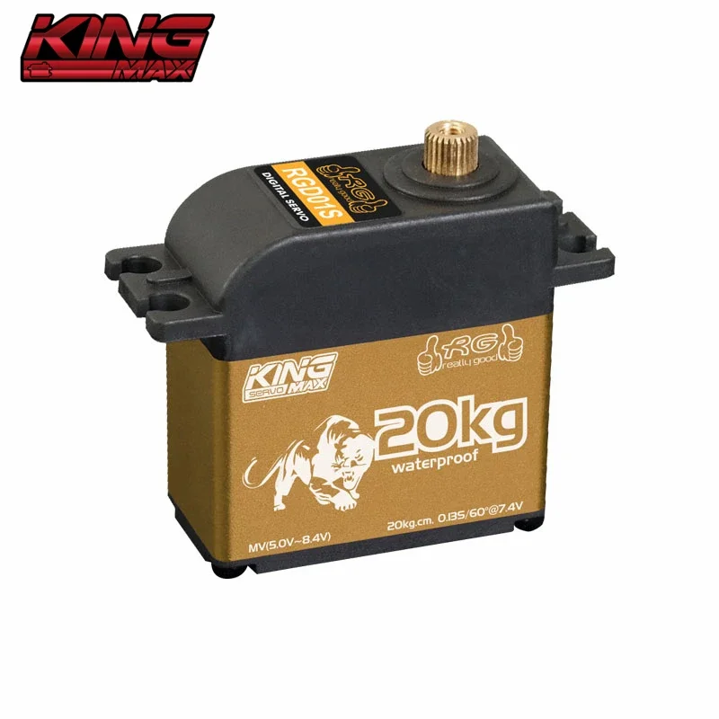 

Kingmax RGD01S 20KG High Quality DC Motor Precision Metal Gears Performance Digital Standard Servo for RC Car