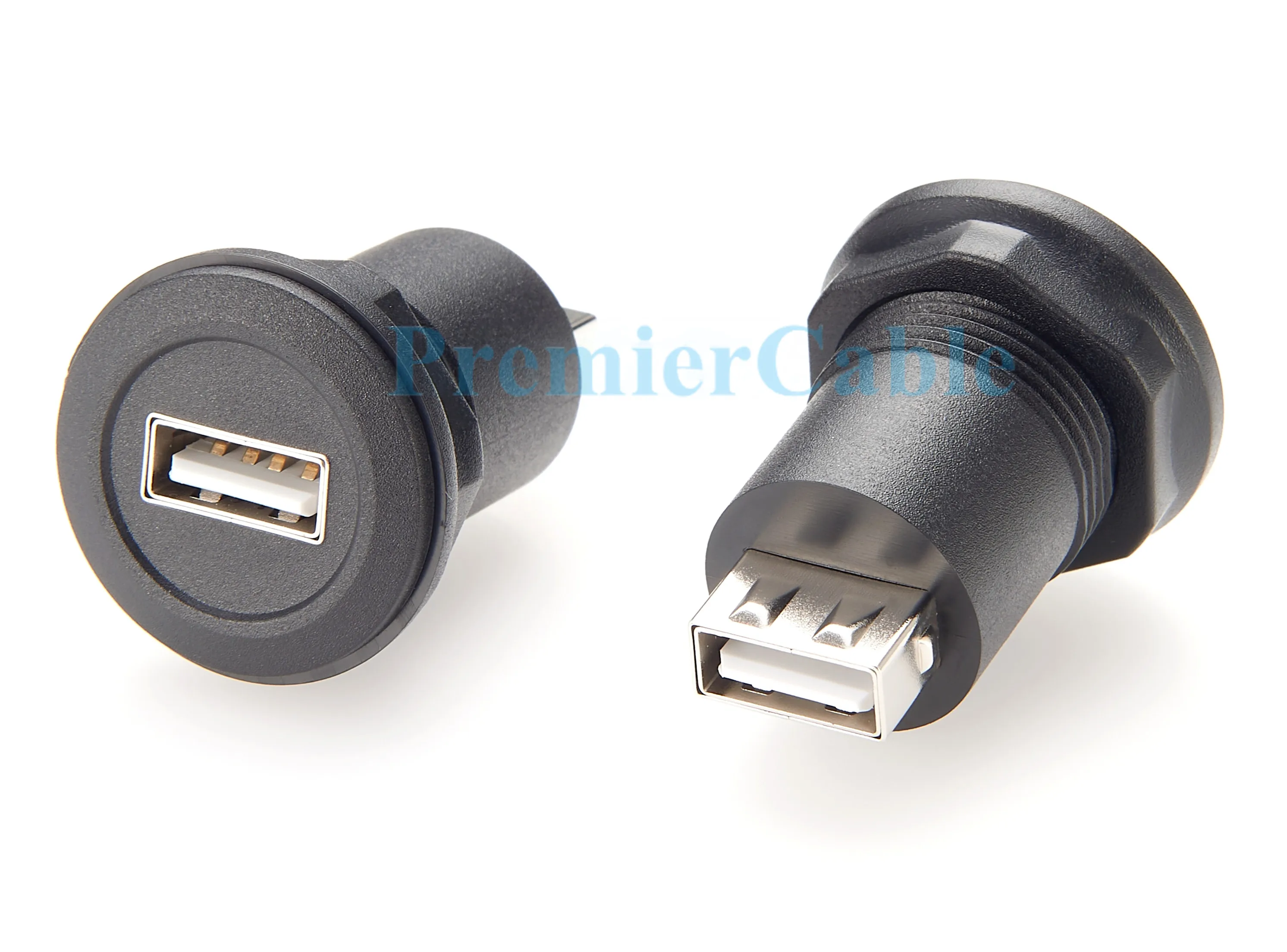 USB 2.0 A Buchse-zu-Buchse-Verbinder, runde Einbaubuchse, 480 Mbit/s, USB Typ A, Schottverbinder, Adapter, Buchsenverlängerung – Detail 4