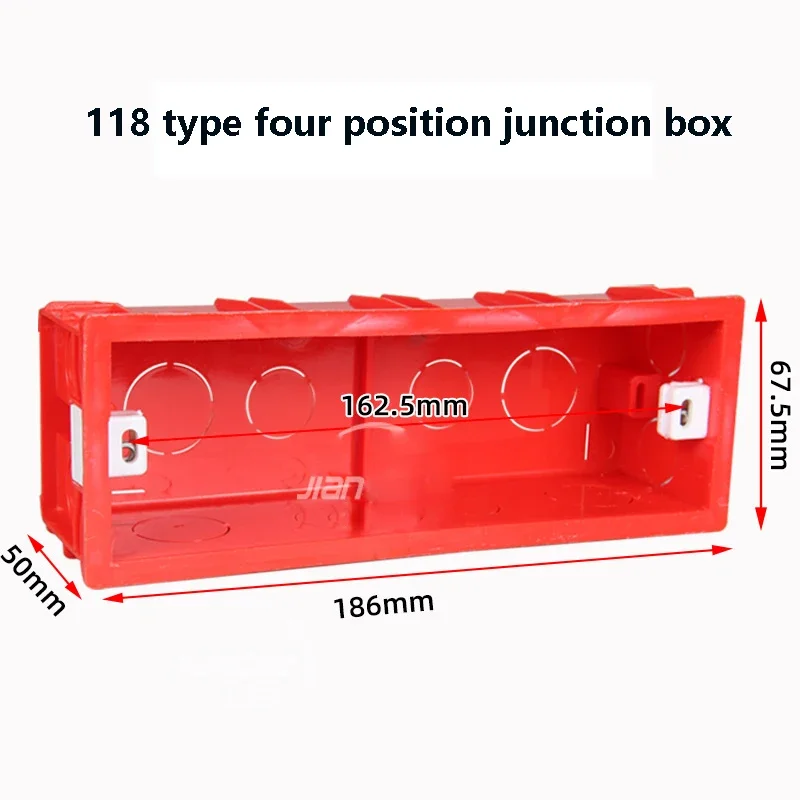 118 Type Wire Junction Boxes For Switch Socket Panel Concealed Box 2 , 3 , 4 Positions