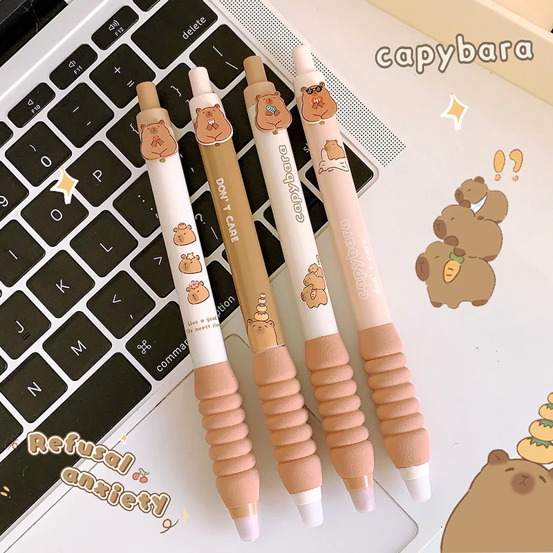 Kawaii Cartoon Capybara Blue Ink Erasable Gel Pen School Office Supplies Stationery Gift Students Cute pens pretty aesthetic