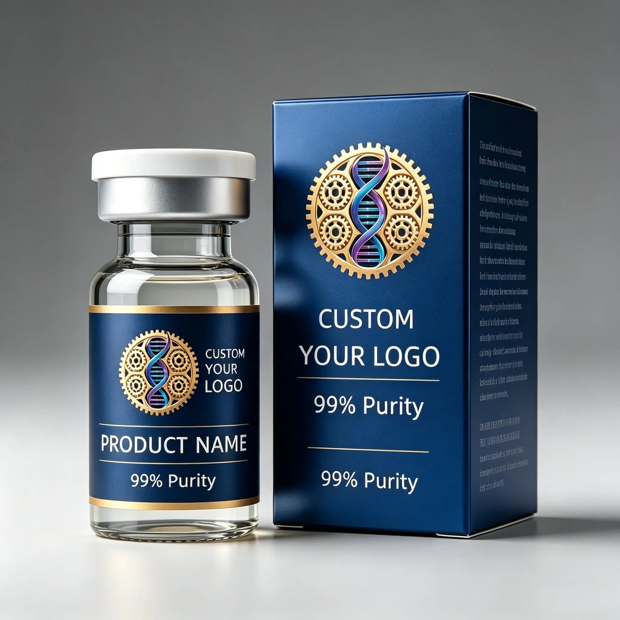 3ml 10ml Protein Peptide Vial Tamper-proof Hologram Labels and Custom Packaging Boxes - zdjęcie 1