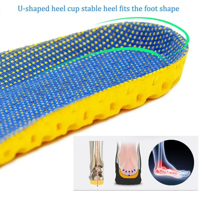 Neue Orthopädische Memory Foam Einlegesohlen Sport Einsatz für Füße Mann Frauen Sohlen Pad Schuhe Sohle Mesh Orthesen Atmungsaktive Lauf Kissen – Detail 6
