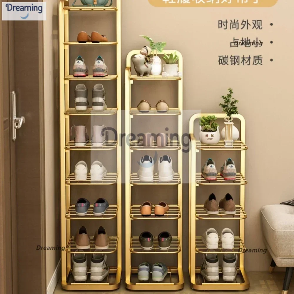 

Rack Simple Narrow Small Multi-layer Shoe Cabinet Folds To Save Space Shoerack Organizer Home Furniture