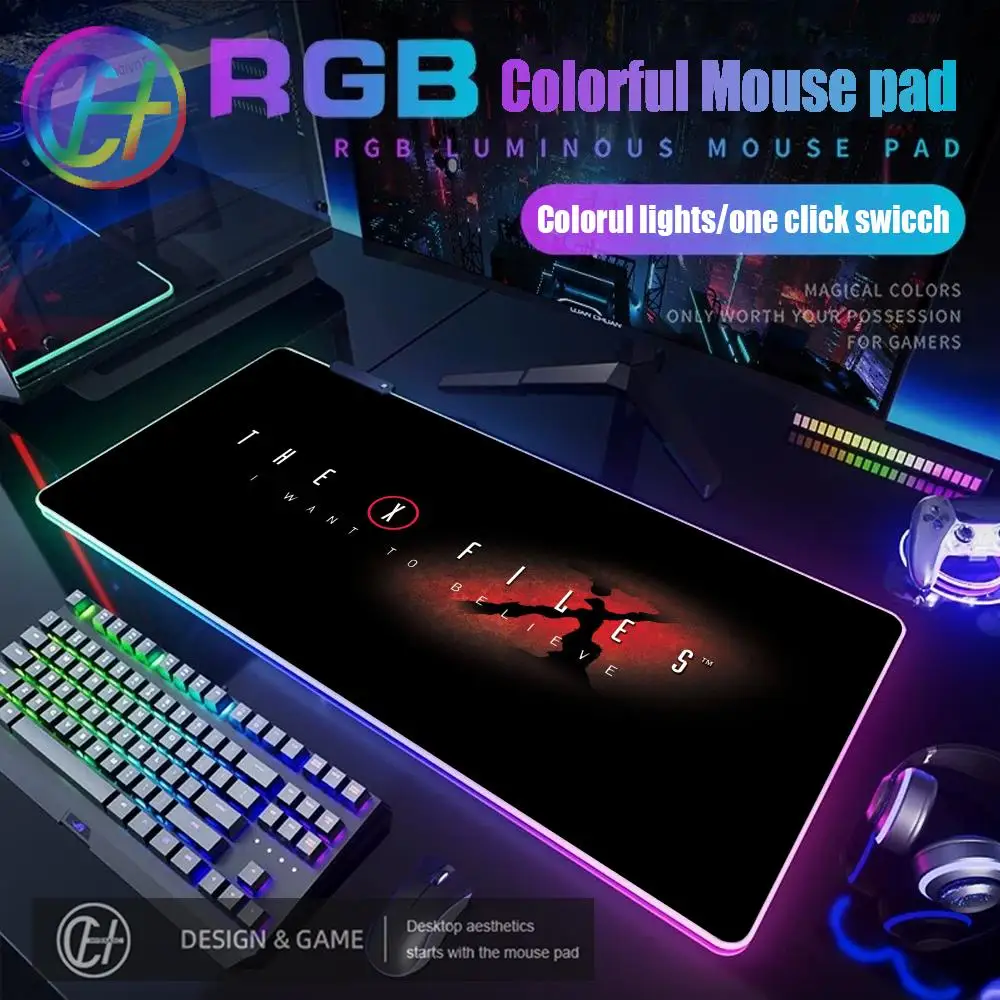 

Pads Big Keyboard Gaming The X Files Believe Truth RGB Mouse Pad Gamer Office Pc Gamer Keyboard Desk Mat Deskmat Mousepad