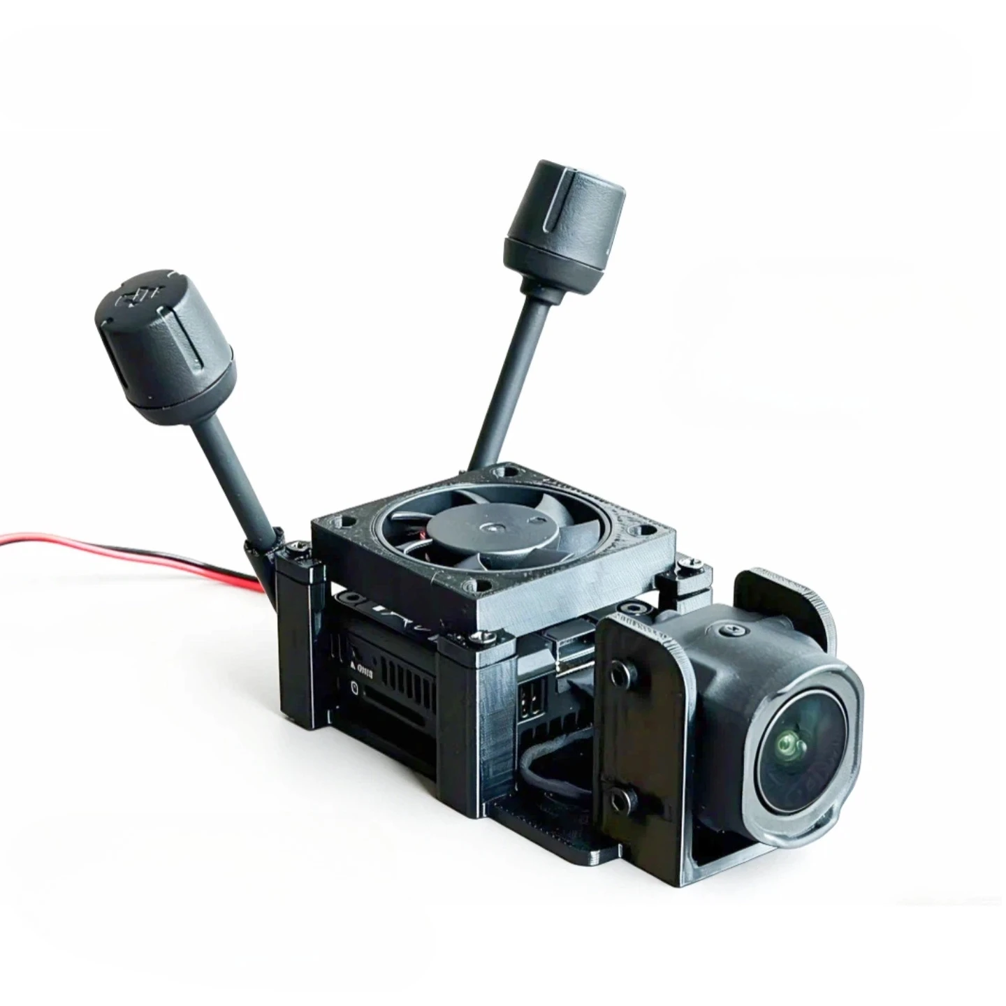 For DJI O4 Pro Video Transmission Mount Gimbal Bracket Camera Holder W 5V/12V Heatsink Fan for RC Model Car/FPV Drone Parts